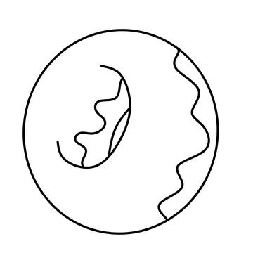 Donuts on a white background. Vector illustration. Line art. Suitable for restau Stock Illustration