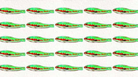 Donzella fish pattern from the Mediterranean sea, ideal footage for themes such Stock Footage 135571924