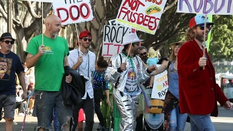 Doo Dah Paraders Slow Motion Stock Footage 98563782