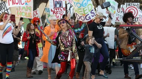 Doo Dah Paraders Slow Motion 1 Video stock 98564926