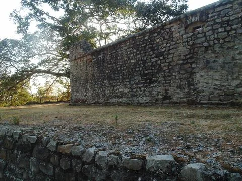The Dooars jail, also called Buxa Fort, is a historic structure Stock Photos