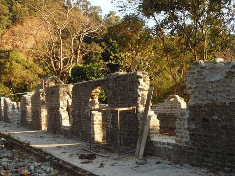 The Dooars jail, also called Buxa Fort, is a historic site Stock Photos