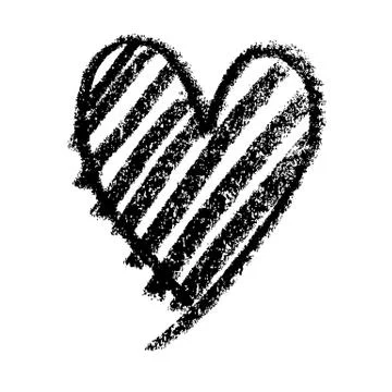 Doodle abstract hand drawn pattern heart shaped 스톡 일러스트