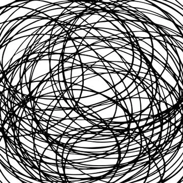 Doodle abstract hand drawn pattern Stock Illustration