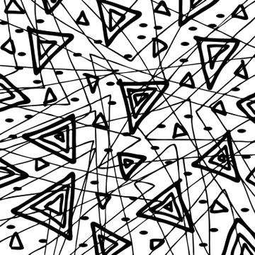 Doodle abstract hand drawn pattern イラスト素材