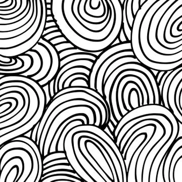 Doodle abstract hand drawn pattern Stock Illustration