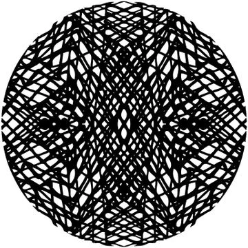 Doodle abstract hand drawn pattern circle shaped 스톡 일러스트