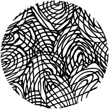 Doodle abstract hand drawn pattern circle shaped 스톡 일러스트