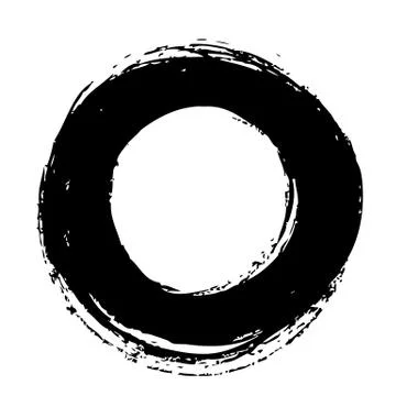 Doodle abstract hand drawn pattern circle shaped Stock Illustration