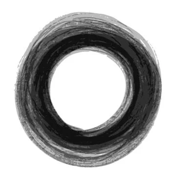 Doodle abstract hand drawn pattern circle shaped Illustrazione stock