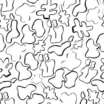Doodle abstract modern pattern in minimal style on white background. Vector a Stock Illustration