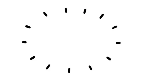 Doodle accent marks in an oval shape, loopable hand drawn animation Stock Footage 233624515