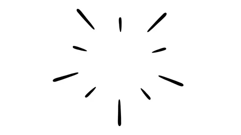 Doodle accent marks in a star shape, loopable hand drawn animation Stock Footage 294225200