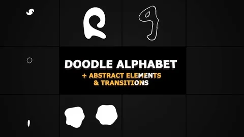 Doodle Alphabet And Transitions Catálogo de After Effects