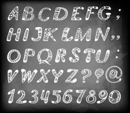 Doodle alphabet Stock Illustration