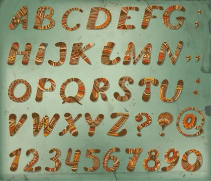 Doodle alphabet Stock Illustration