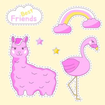 Doodle Animals set Stock Illustration