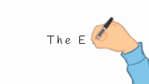 Doodle Animation of "The End" writing Stock Footage 118776004