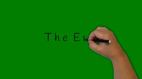 Doodle Animation of "The End" writing Stock Footage 118776071