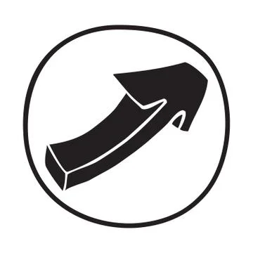 Doodle Arrow icon イラスト素材