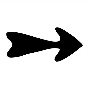 Doodle up arrow symbol hand drawn with thin line Stock Illustration