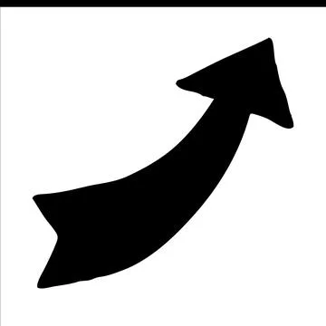 Doodle up arrow symbol hand drawn with thin line Stock Illustration