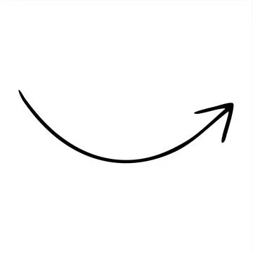 Doodle up arrow symbol hand drawn with thin line Stock Illustration