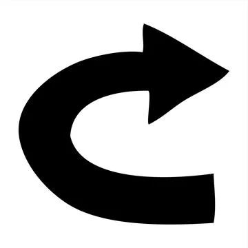 Doodle up arrow symbol hand drawn with thin line Stock Illustration