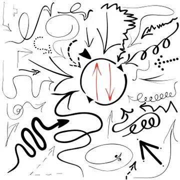 Doodle arrows 01 イラスト素材