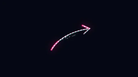 Doodle arrows 4K Glowing pink neon Stock Footage 336853713