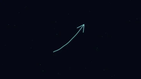 Doodle arrows Animated arrow pointing upward on dark background Stock Footage 336853597