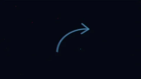 Doodle arrows animation Neon blue curved Stock Footage 336853716