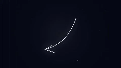 Doodle arrows graphic motion pointing down on dark background Stock Footage 336853720