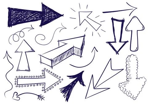 Doodle Arrows Stock Illustration