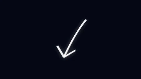 Doodle arrows pointing down left motion Stock Footage 336853705