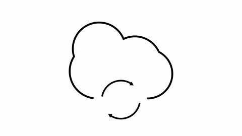 Doodle arrows rotating hand drawn stop motion on a white background Stock Photos