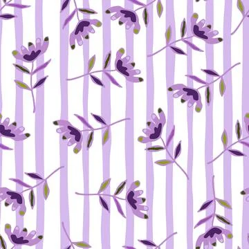 Doodle art floral seamless pattern. Folk flower wallpaper. Cute ditsy print. Stock Illustration
