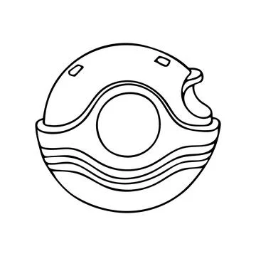 Doodle of asthma powder disk inhaler. Stock Illustration