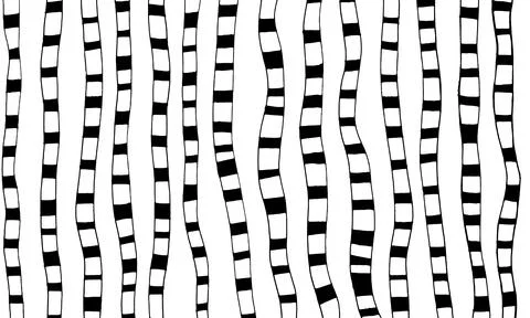Doodle background of vertical curved striped lines. Vector background for d.. Stock Illustration