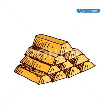 Doodle Bank icon set , hand drawn illustration. Stock Illustration