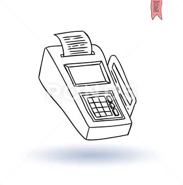 Doodle Bank icon set , hand drawn illustration. Stock Illustration