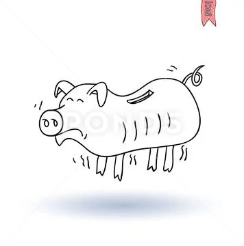 Doodle Bank icon set , hand drawn illustration. Stock Illustration