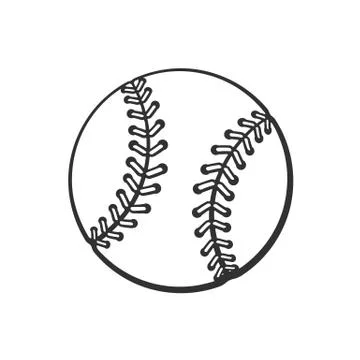 Doodle of baseball ball Stock Illustration