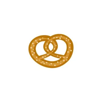 Doodle bavarian pretzel. Stock-Illustration