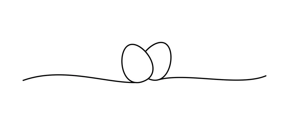 Doodle black Easter eggs scribble banner Stock Illustration