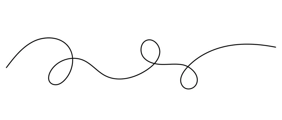 Doodle black line, vector isolated illustration, decorative abstract art, sim 스톡 일러스트