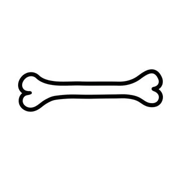 Doodle bone. Hand-drawn vector illustration Stock Illustration