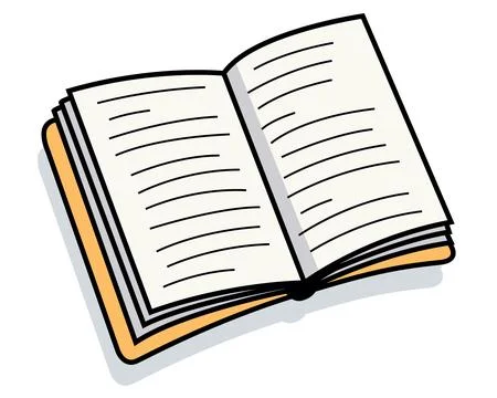 Doodle book icon. notebook with notes. Stock Illustration