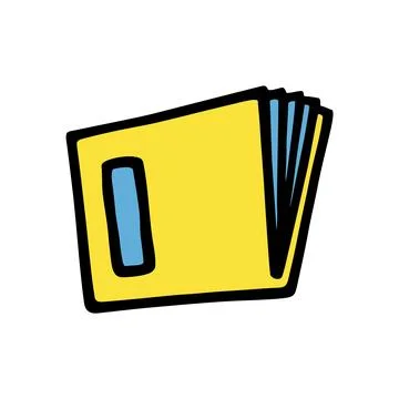 Doodle book or notebook icon, handdrawn with thin line Stock Illustration