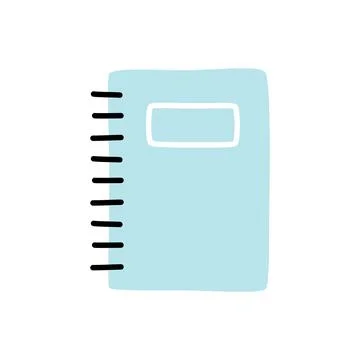 Doodle book or notebook icon hand drawn in a modern minimalistic style Illustrazione stock